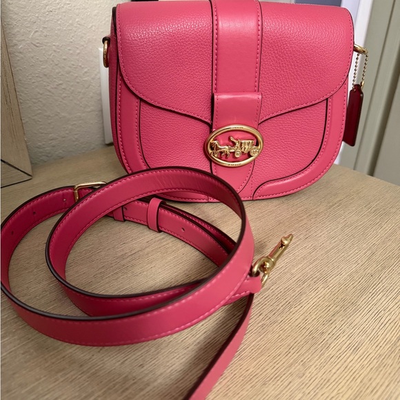 Coach Handbags - Pink Leather Coach Crossbody Bag